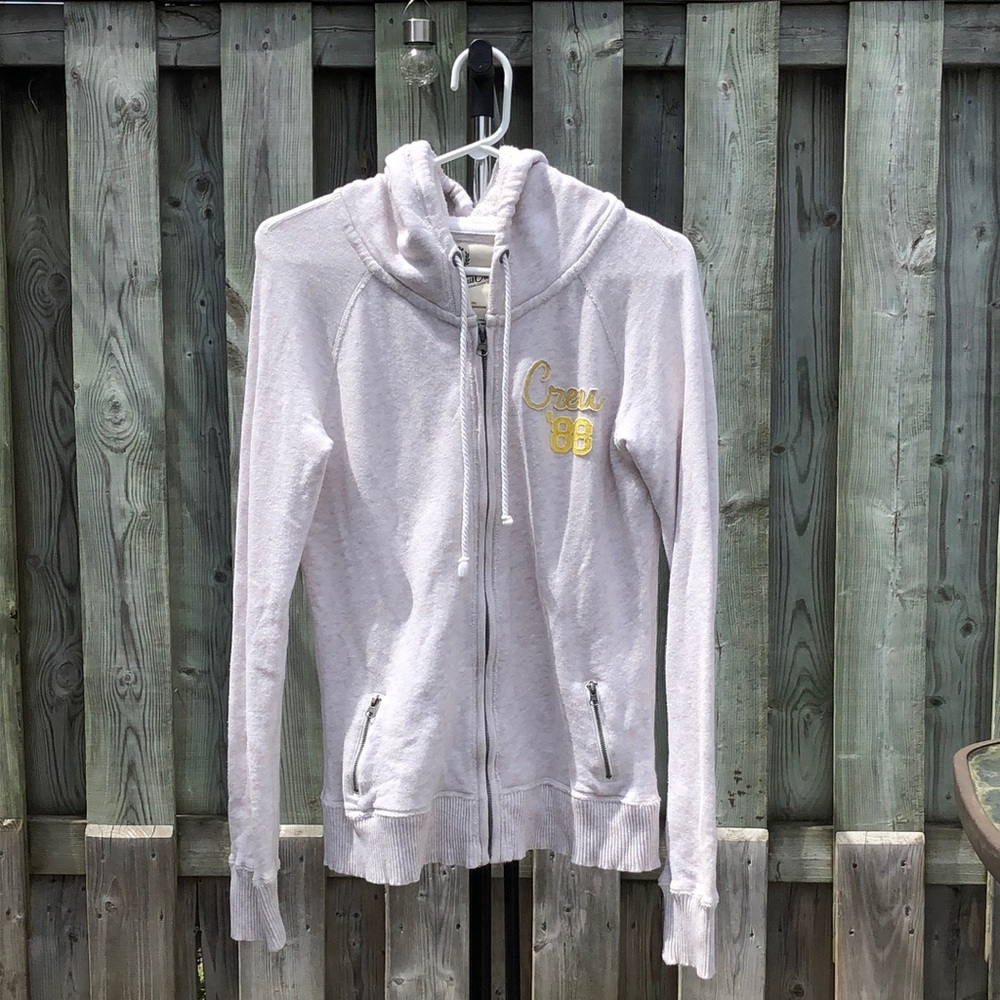 CampusCrew Light Grey Zip Up Hoodie